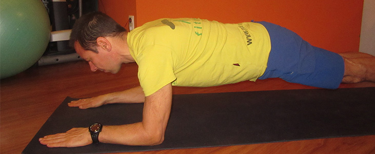 hasizom gyakorlat: planking